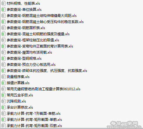 253个建筑工程Excel计算工具 